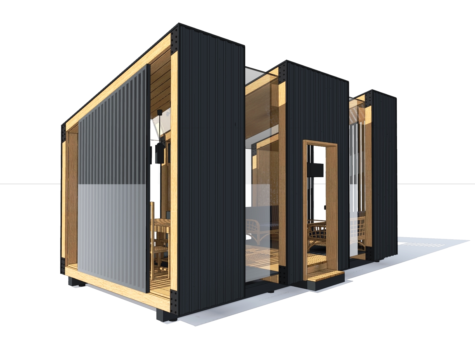 Беседка 6х3 с барбекю 168