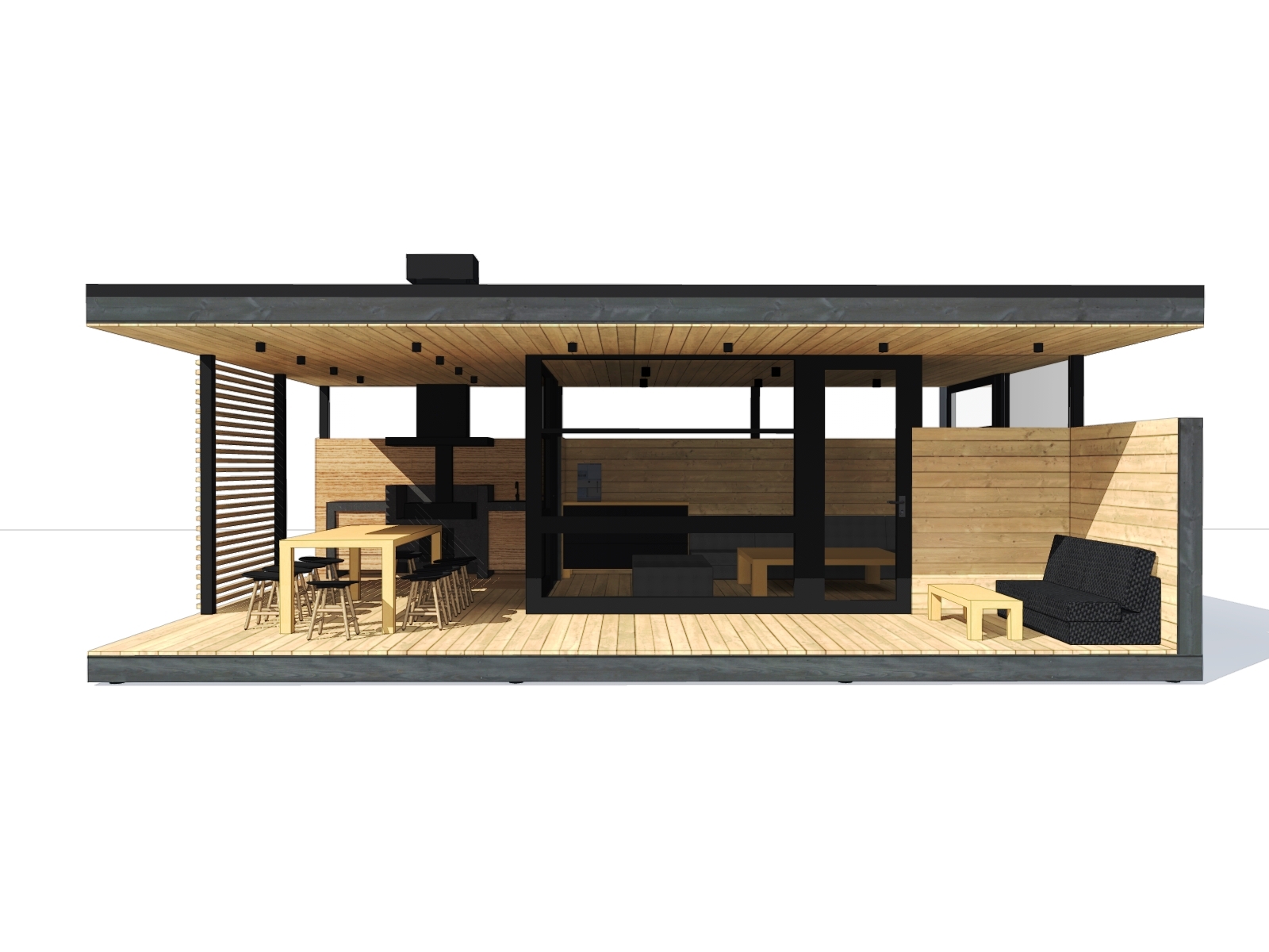 Беседка 6х8 Минимализм 156